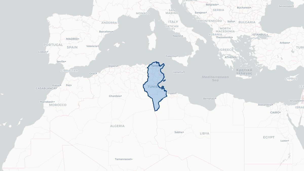 Map of Tunisia