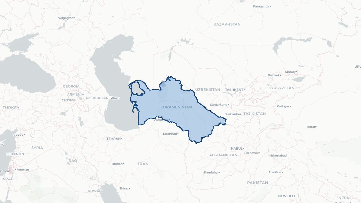 Map of Turkmenistan