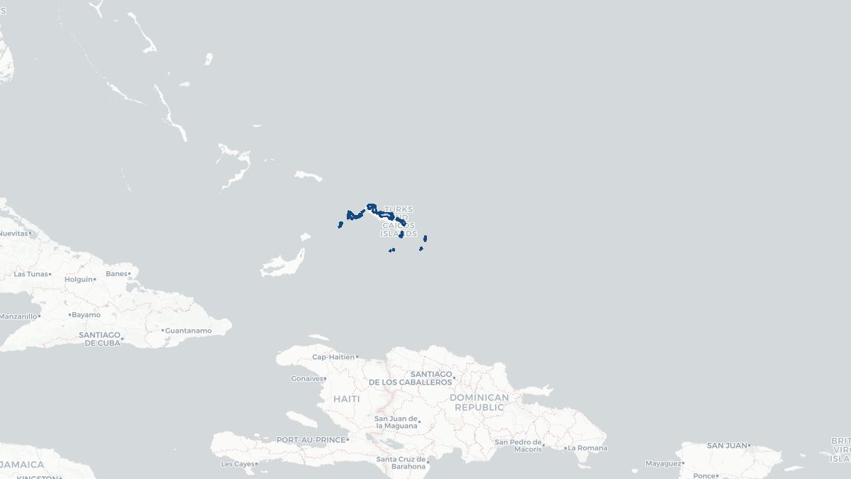 Map of Turks- och Caicosöarna