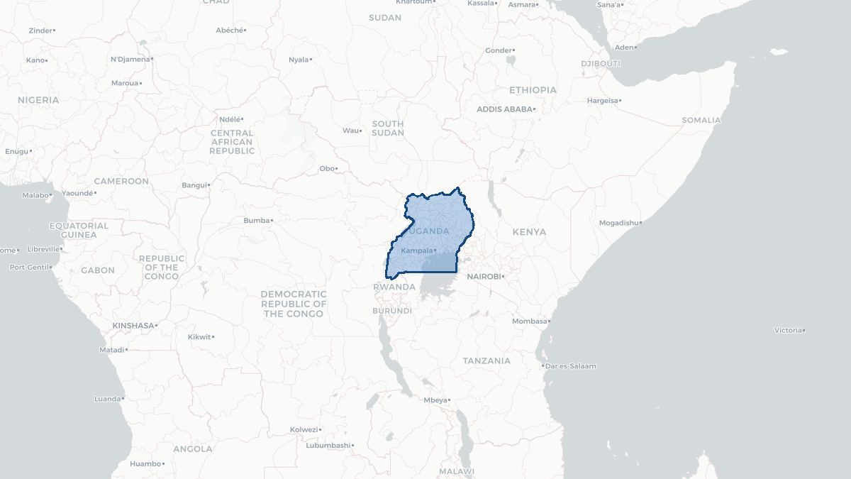 Map of Uganda