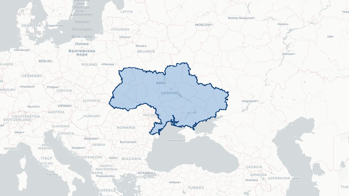 Map of Oekraïne