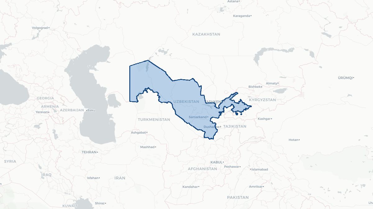 Map of Usbekistan