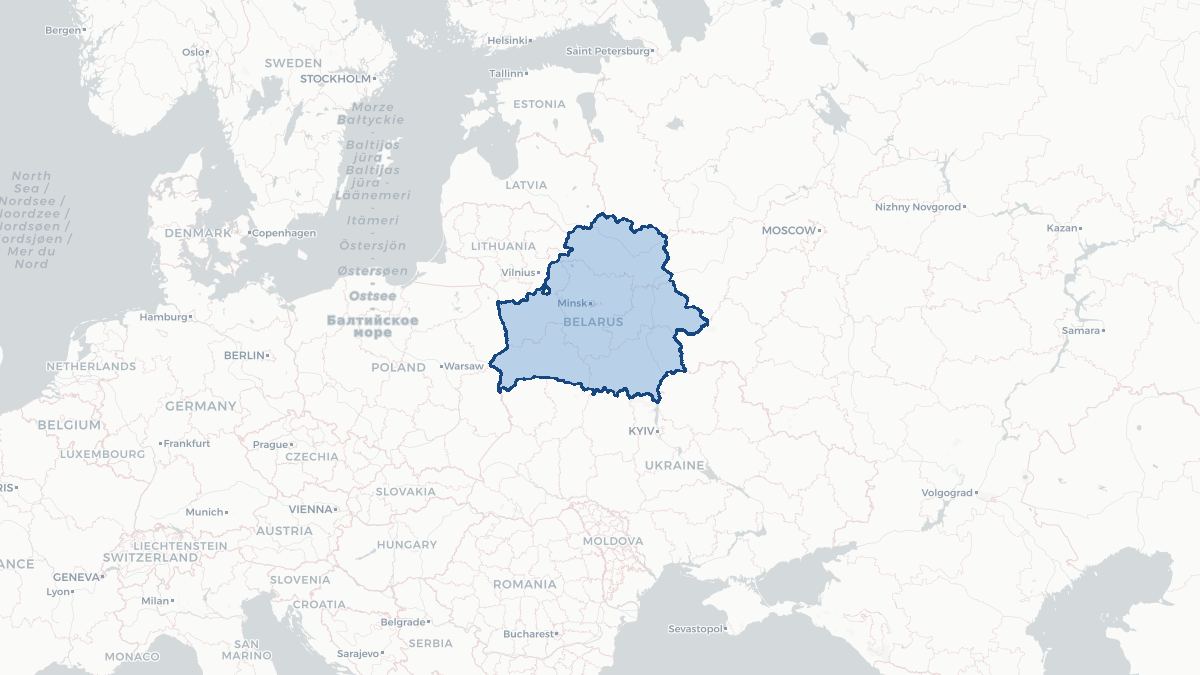 Map of Belarus