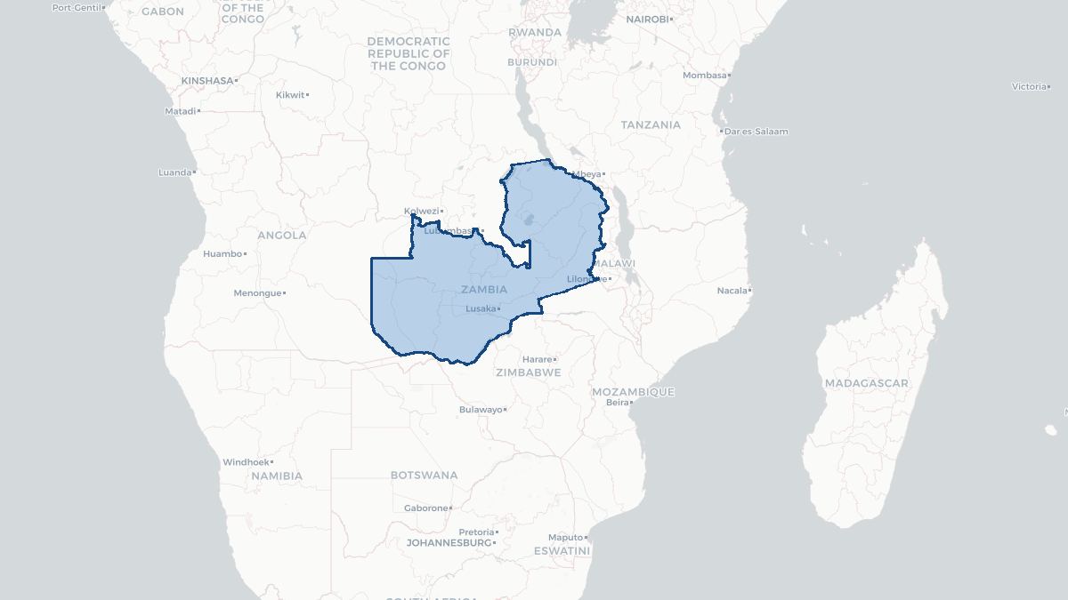 Map of Zambia